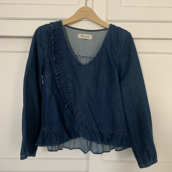 Denim Ruffle Top - Picture 7 of 12